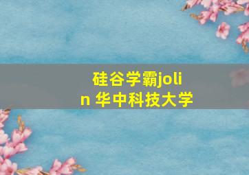 硅谷学霸jolin 华中科技大学